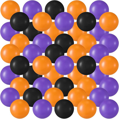 Shappy 180 Pcs Soft Plastic Balls for Toddlers, Crush Proof Ocean Balls Reusable for Photo Booth Props Play Tent Swimming Party Holiday Decoration (Purple， Black,Orange)