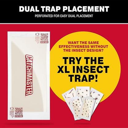 Catchmaster XL Extra-Strength Centipede & Spider Glue Traps 20-PK, Adhesive Bug Catcher, Spider, Cricket, Ant & Roach Traps for Home, Bulk Insect Glue Boards for House & Garage, Pest Control for Home