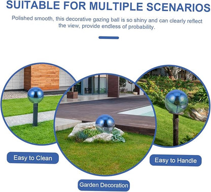 STOBAZA Delicate Reflective Ball Mirror Balls Garden Gazing Decorative Outdoor Sphere