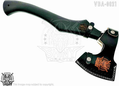 SHINY CRAFTS-Axes Berserker Axe Hatchet Tomahawk Battle Axe-Handmade Viking Axe with Carbon Steel Head with Ashwood Handle Viking Gifts for Men with Premium Quality Leather Sheath (SCA 21)