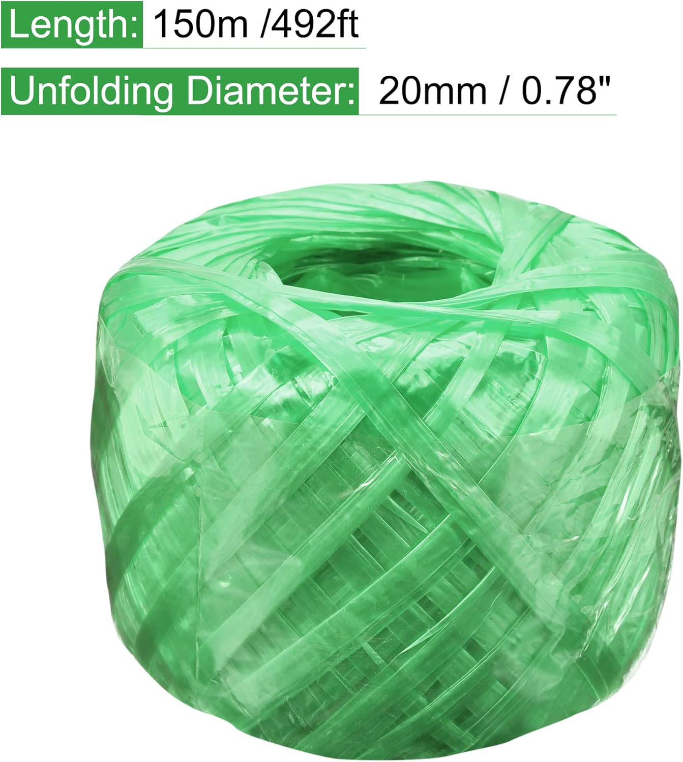 MECCANIXITY Polyester Nylon Plastic Rope Twine Household Bundled for Packing Gardening Craft,150m Length,Green