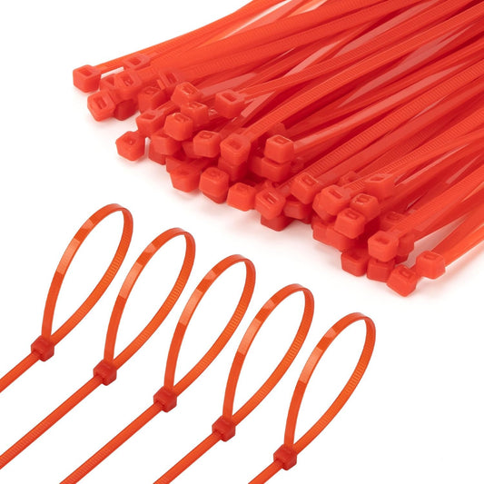 8 Inch Red Zip Tie 1000 PCS, 40 Lbs - Small to Medium Zip Tie, Nylon PA66 UV Resistant Cable Tie