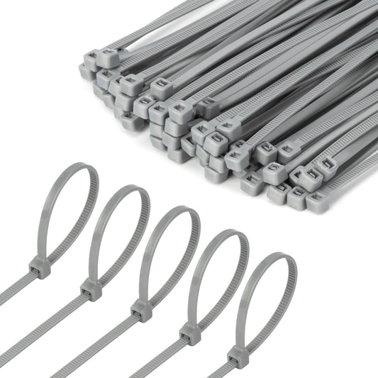 6 Inch Silver Zip Tie 1000 PCS, 18 Lbs - Small to Medium Zip Tie, Nylon PA66 UV Resistant Cable Tie