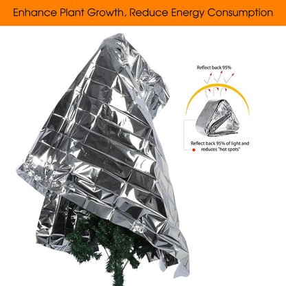 2 pcs Plant Growth Mylar Films High Reflective Mylar Sheets, Garden Greenhouse Covering Foil Sheets, Plant Growing Tents, Grow Light Accessories, 210 x 120cm, Silver, Wholesale Business
