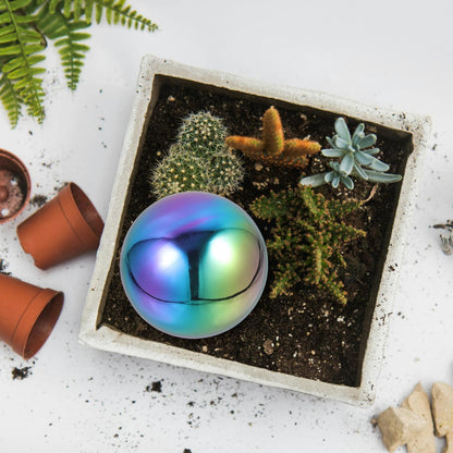 Stainless Steel Ball Stainless Steel Gazing Ball Globe Mirror Multi Color Mirror Reflective Garden Sphere for Outdoor Decor 15Cm