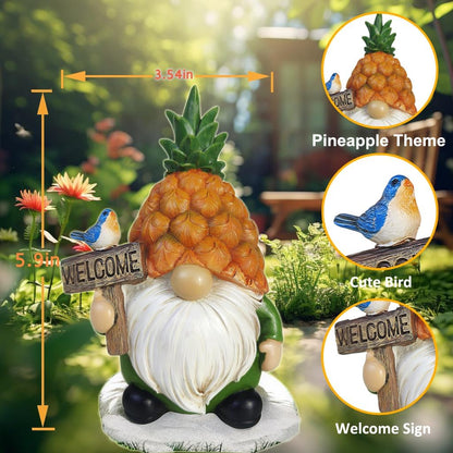 Pineapple Gnome Garden Gnomes Outdoor Gnome with Pineapple Decor for Home Yard Garden Patio Lawn Statue Decorations Gifts for Women