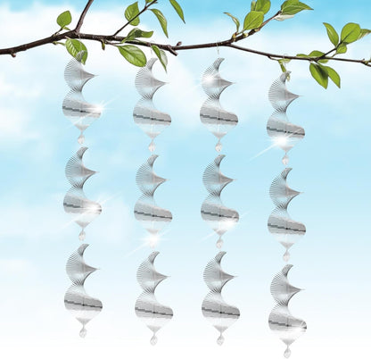 Reflective Bird Deterrents for Outside – Bird Repellent Devices Outdoor – 3D Wind Spinners Outdoor Garden Decor –4 Set Bird Repellent to Keep Woodpecker & Pigeons Away from Window Roof (Style 1)