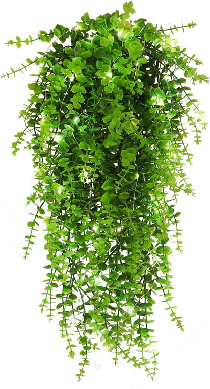 RECUTMS Hanging Plants Outdoor UV Resistant Faux Hanging Plants Indoor Artificial Decor Outdoor Artificial Hanging Plants for Wall House Room Patio Indoor Outside Home Shelf Office Decor in 3 Pcs