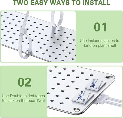 40W Ultra-Thin Panel Full Spectrum Grow Lights, 576 LEDs Plant Grow Light for Indoor Plants with Daisy Chain Function, Grow Lights for Seed Starting with 4/8/12H Auto On/Off Timer (3pcs)