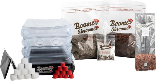 Boomer Shroomer Inflatable Monotub, Bulk & Spawn Bag Bundle