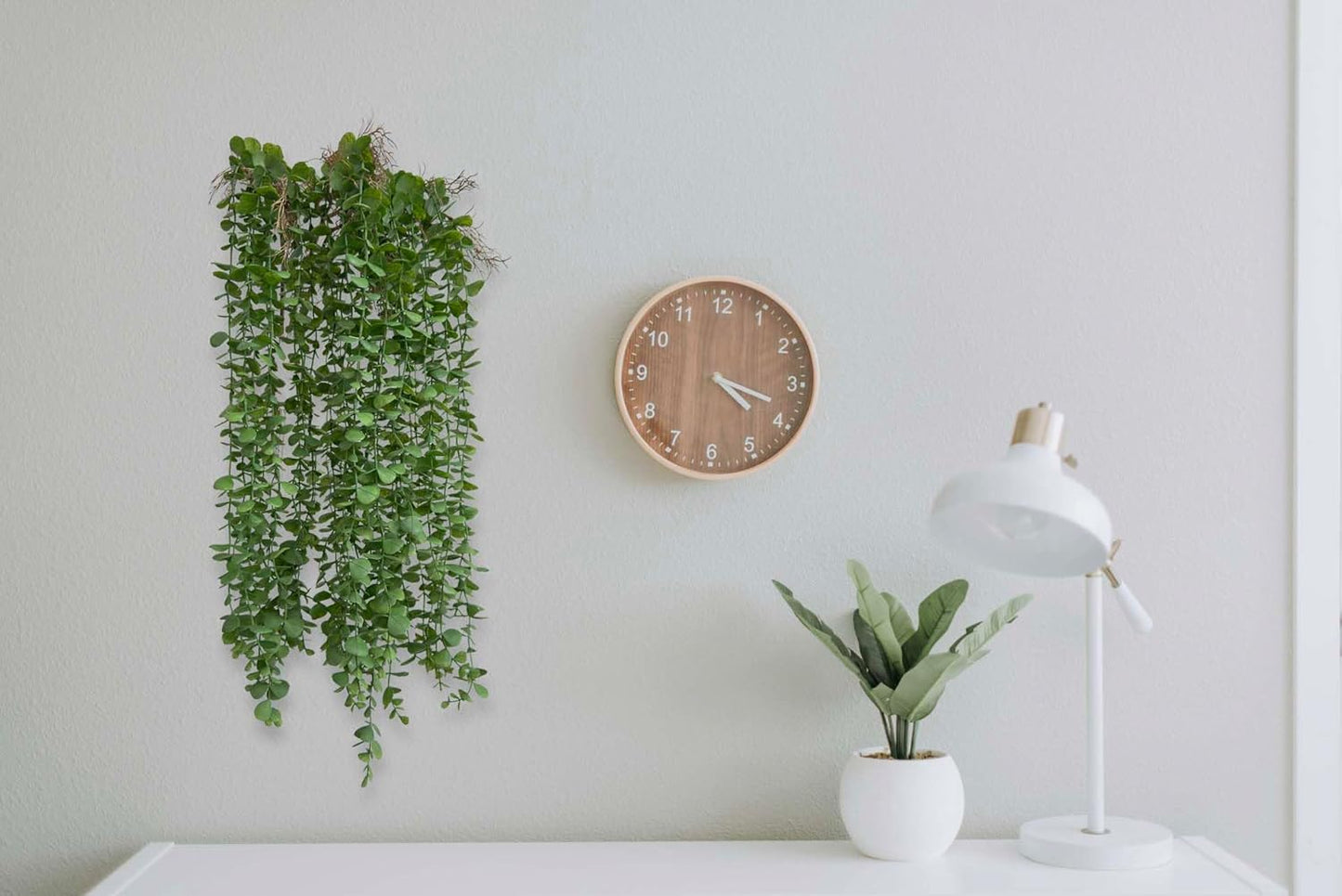 3 Eucalyptus Stems Artificial Hanging Plant, Fake Plastic Hanging Greenery Stems with Roots for Home Farmhouse Wall, Ceiling, Bathroom, Mantle, Outdoors Porch Decorations (3, Eucalyptus)