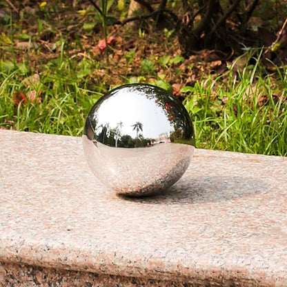 Stainless Steel Gazing Globe Mirror Ball (12inch,Silver)