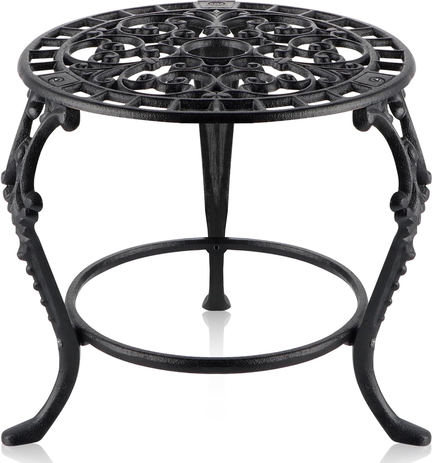 MOLIGOU Potted Plant Holder, Cast Iron Flower Pot Stand, Heavy Duty Plant Stand
