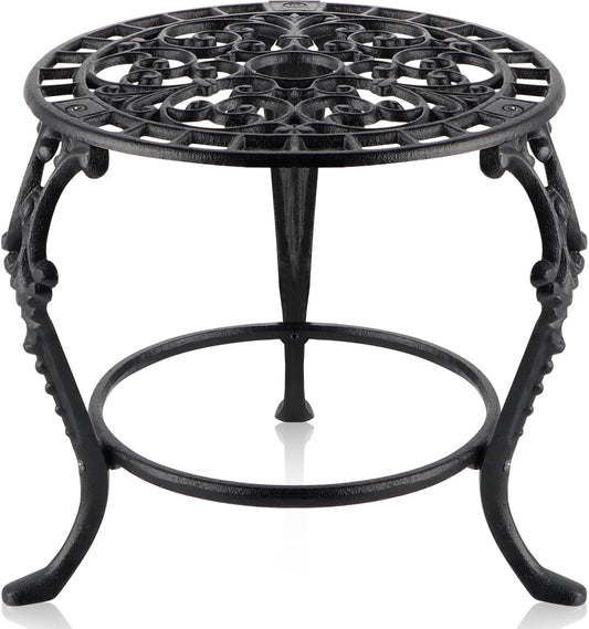 MOLIGOU Potted Plant Holder, Cast Iron Flower Pot Stand, Heavy Duty Plant Stand