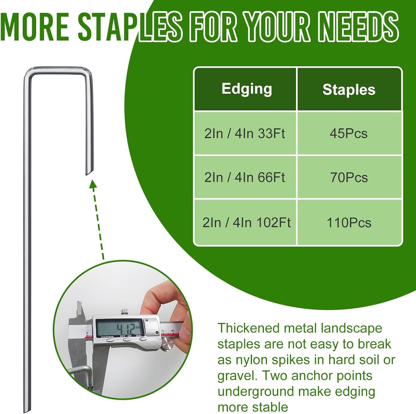 66FT Landscape Edging 2 in Tall with 70 Spikes, Garden Edging Border and 1 Hammer, Plastic Landscape Edging Border Lawn Edging for Landscaping, Flower Beds, Yard