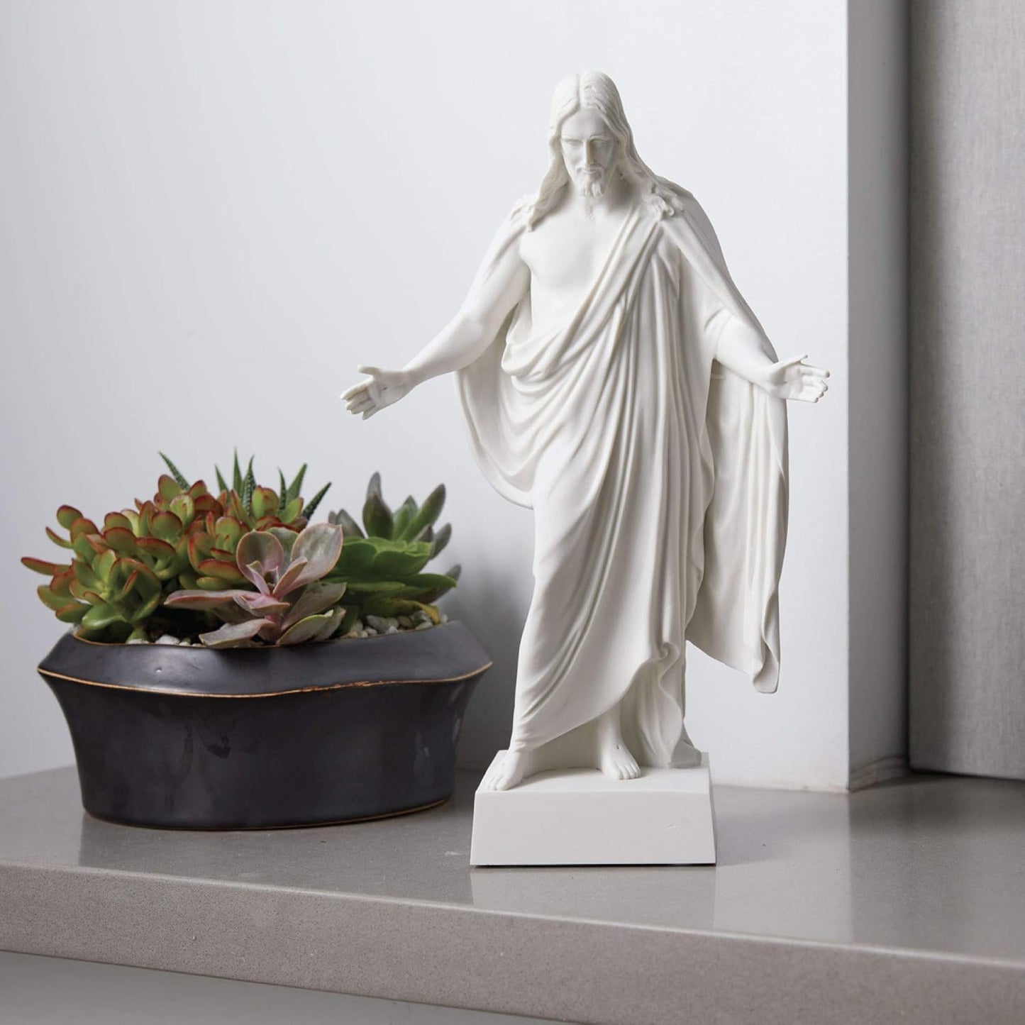 Deseret Book - BELOSOL - Christus Statue - Christian Decor - Jesus Statue - Jesus Home Decor - Inspirational Sculpture - Christian Living - 9"