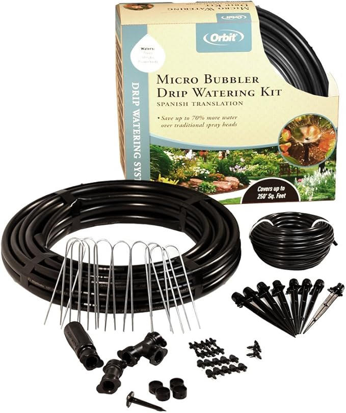 Orbit 10 Pack Drip Irrigation Watering Kit - Complete Micro Irrigation Bundle