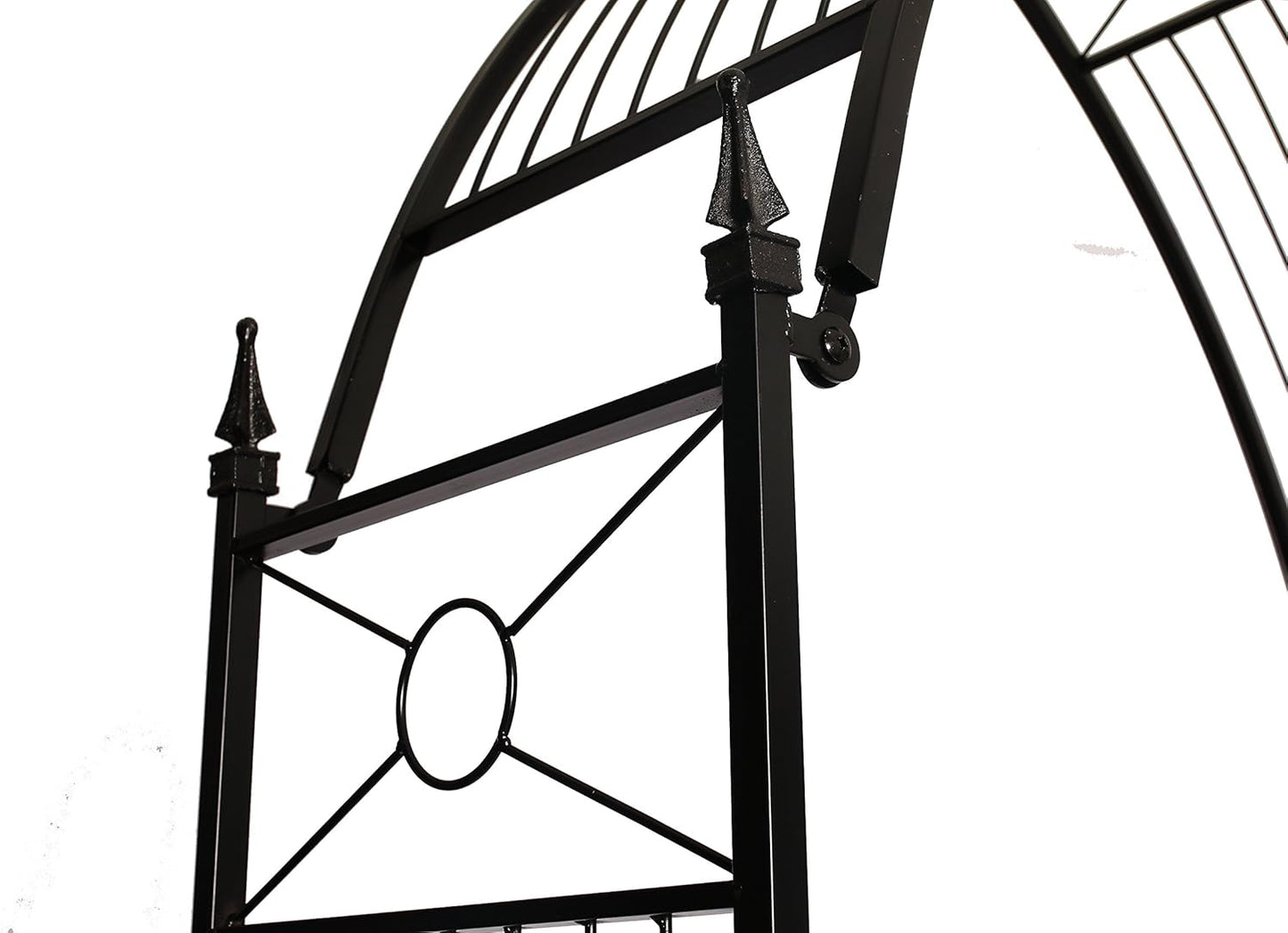 1.Go Steel Garden Arch, 8'2" High x 4'7" Wide, Garden Arbor for Various Climbing Plant, Outdoor Garden Lawn Backyard