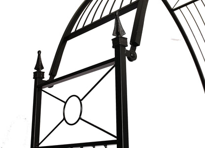 1.Go Steel Garden Arch, 8'2" High x 4'7" Wide, Garden Arbor for Various Climbing Plant, Outdoor Garden Lawn Backyard