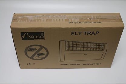 Awoco LED 13W 100V-240V Wall Mount Sticky Fly Trap Lamp for Capturing Flies, Mosquitoes, Moths and Flying Insects (Fly Trap)