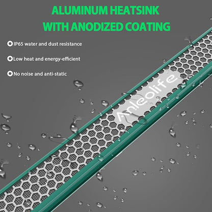 A ANLEOLIFE Stretchable LED Grow Lights with LM301H EVO Diodes 400W Full Spectrum Dimmable 3x5ft Coverage Bar Style Growing Lamp for Indoor/Tent Plants