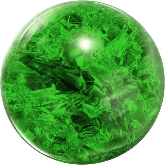 uxcell 30mm/1.2" Crystal Sphere Ball Ice Cracked Glass Solid Decorative Sphere Crystal Ball Prop Ornament for Feng Shui Divination Fortune Telling Tabletop Fountain Decoration, Green