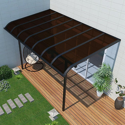 Daylighting Roof Panels Outdoor Sunshade Canopy Panels Greenhouse Panels Not Easy to Deform Easy to Assemble for Outdoor Shed Panels.(Brown,2.62x29.5ft)