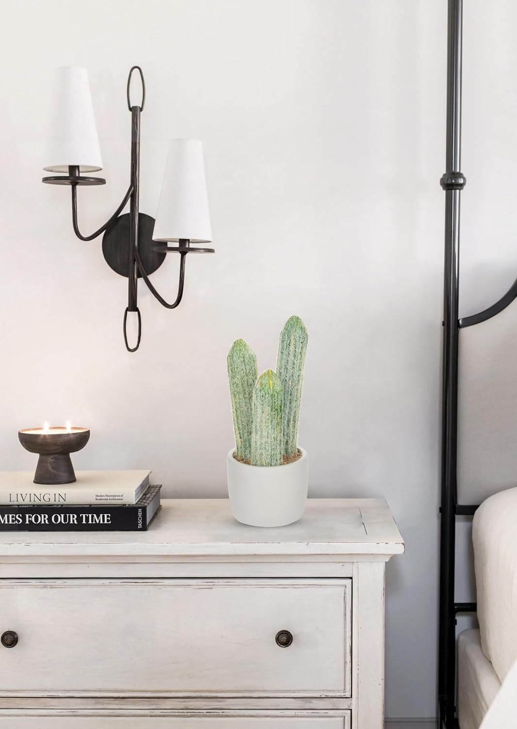 DILATATA 9.8' Small Old Man Cactus Faux Cacti Plant ARTIFICIAL Cactus for Home Garden Office Decor Housewarming Gifts