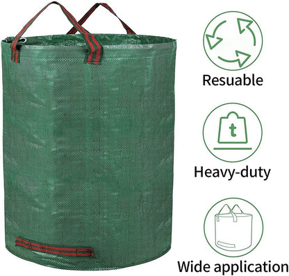 3-Pack 72 Gallon Yard Lawn Reusable Leaf Bags - Heavy Duty Waste Bags Perfect for Leafs/Leaves, Yard Debris Storage and Garden Accessories