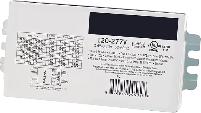 OHLECTRIC Replacement for Syvalnia QTP2X26CF UNV DM - 2-Lamp T4 Compact Fluorescent Ballast 26W