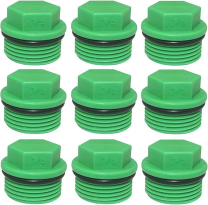 30 Pieces Male Threaded PPR End Cap Plugs Garden Irrigation Pipe Fittings Water Tubing Stopper for Preventing Leakage Clogging (3/4 inch)