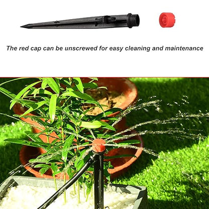 60pcs Drip Emitters for 1/4" Drip Irrigation Tubing,Adjustable 360 Degree Water Flow Drippers Garden Irrigation for 4-7mm Watering System