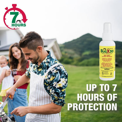 CoreTex Bug X 30 Mosquito, Tick, & Insect Repellent Spray with 30% DEET - 2oz Bottle of Bug Repellent for Up to 7+ Hours of Protection Against 12 Types of Insects