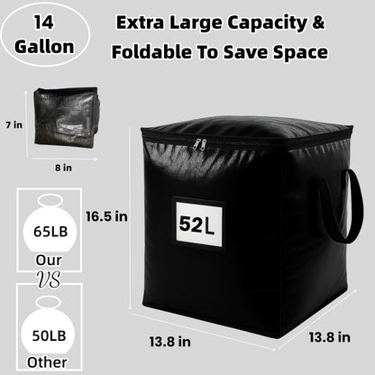 3 Pack 52L Storage Bags for Clothes, Moving Bags Heavy Duty Extra Large with Reinforced Handle, Storage Containers for Organizing Bedding, Blanket, Sheets, Pillows, Toys, Christmas Decorations
