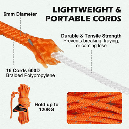 3 Pack 18" Tree Stake Kit, Heavy Duty Spiral Stakes and Supports for Leaning and Young Trees Straightening, Protect Trees from Bad Weather (Orange)