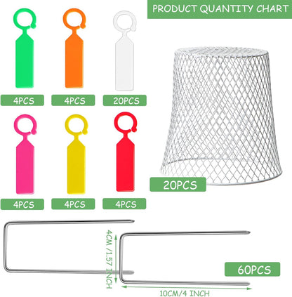20 Pcs 8inch Chicken Wire Plant Covers,Wire Garden Cloches Chicken Wire Cloche Plant Protector Metal Heavy Duty Garden Plant Cloche for Keeping Bunnies Chicken Squirrels Birds Other Out