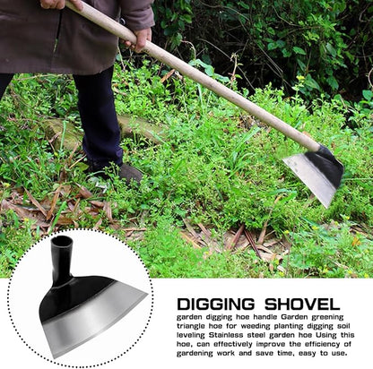 Hand Hoe Head Replacement - Round Eye Hoe for Gardening, Digging, Weeding, and Loosening Soil Handheld Grub Hoe Head for Agriculture（23.5cm Size ）