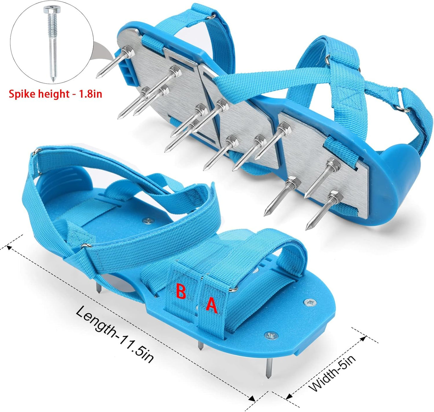 Lawn Aerator Shoes for Grass - Pre-Assembled Grass Aerator Shoes for Lawn - Soil Yard Aerator Tool for Aerating Patio Garden