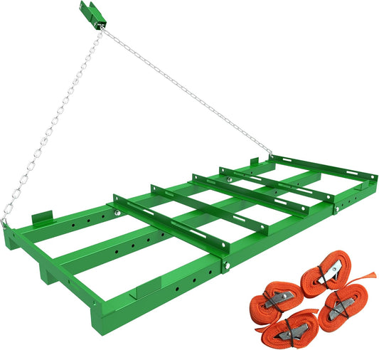 4ft Heavy Duty Drag Harrow for ATV, UTV, Tractor - Adjustable Tow Behind Leveling Rake with Weight