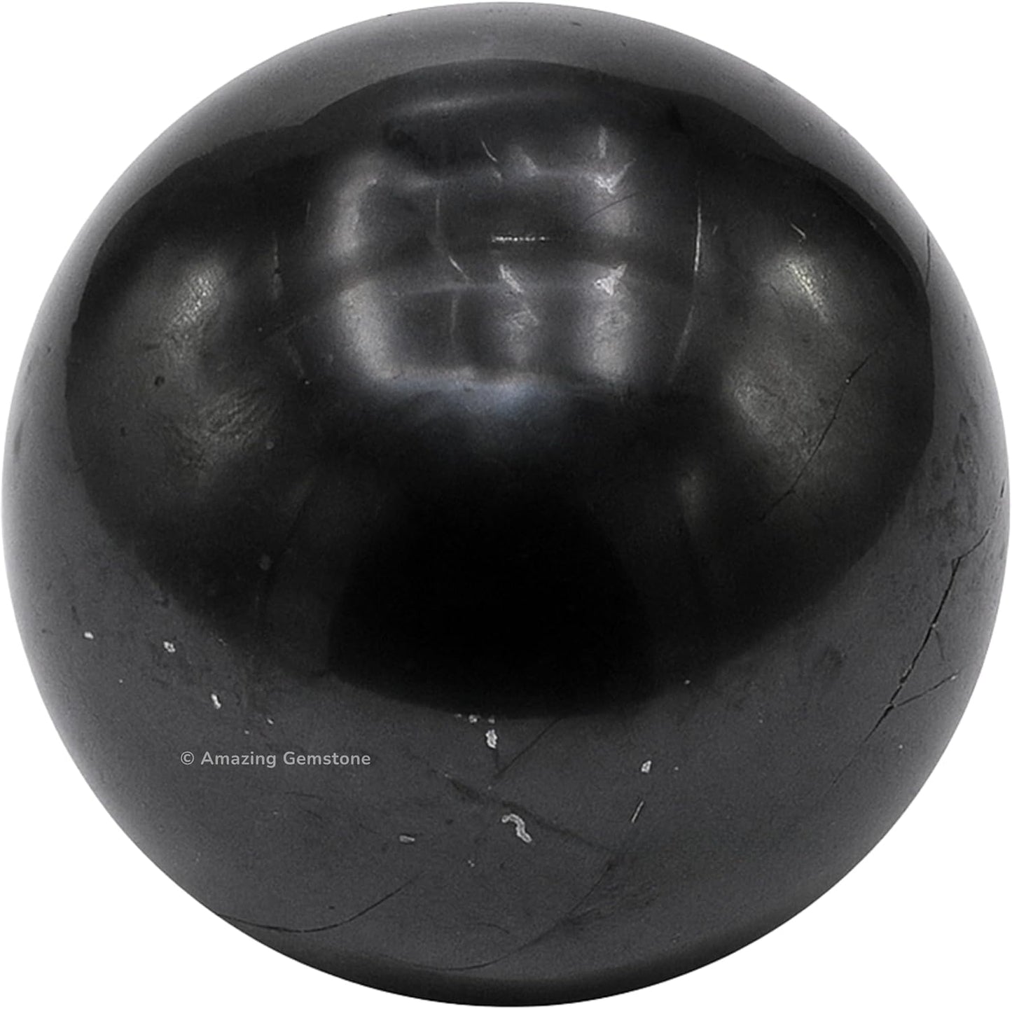 Amazing Gemstone Shungite Crystal Ball with Stand - 2 Inches Crystal Sphere Meditation Balls for Witchcraft and Decorative Balls
