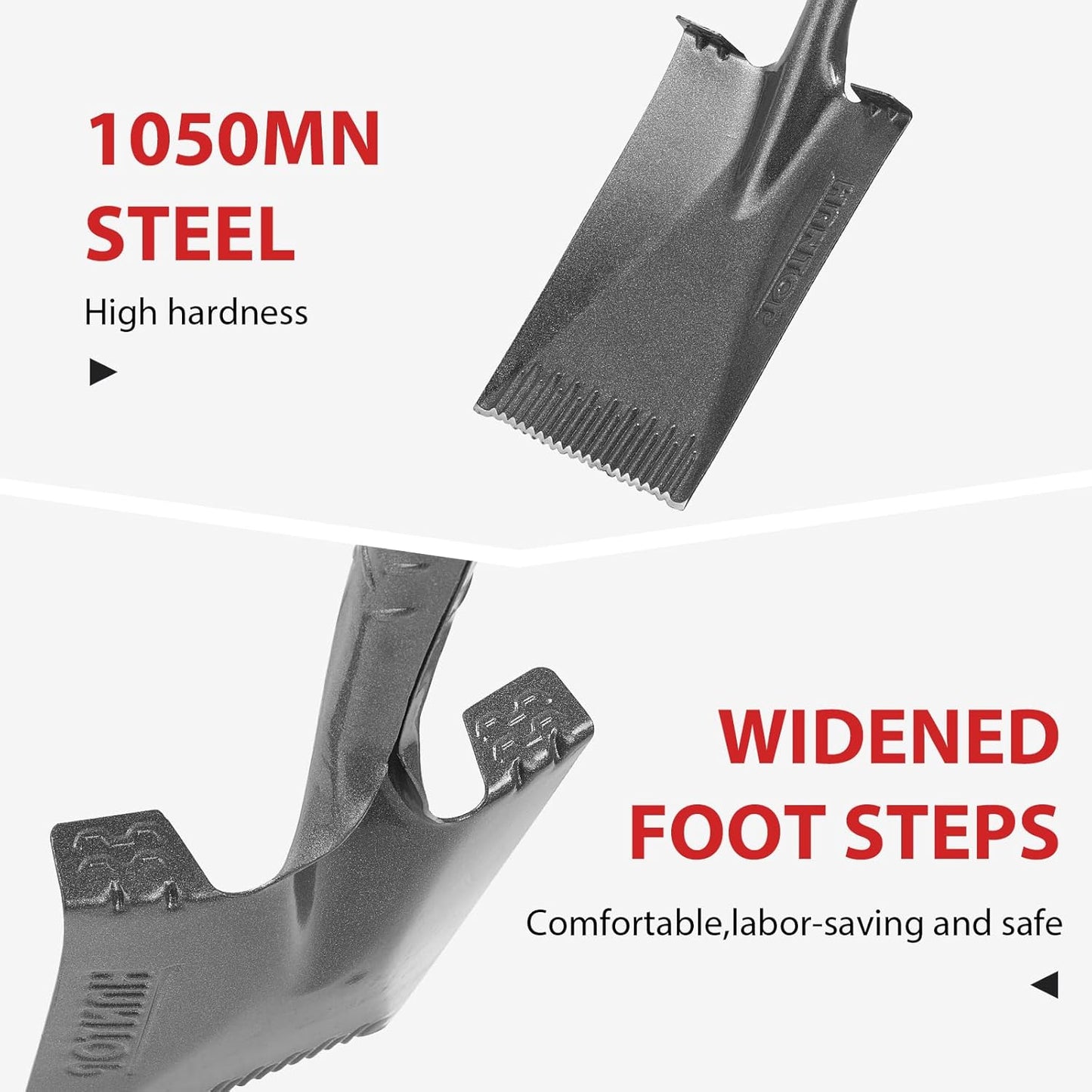 Spade Shovel Garden Flat Trenching Shovel for Digging Gardening Planting Edging, 43 inches