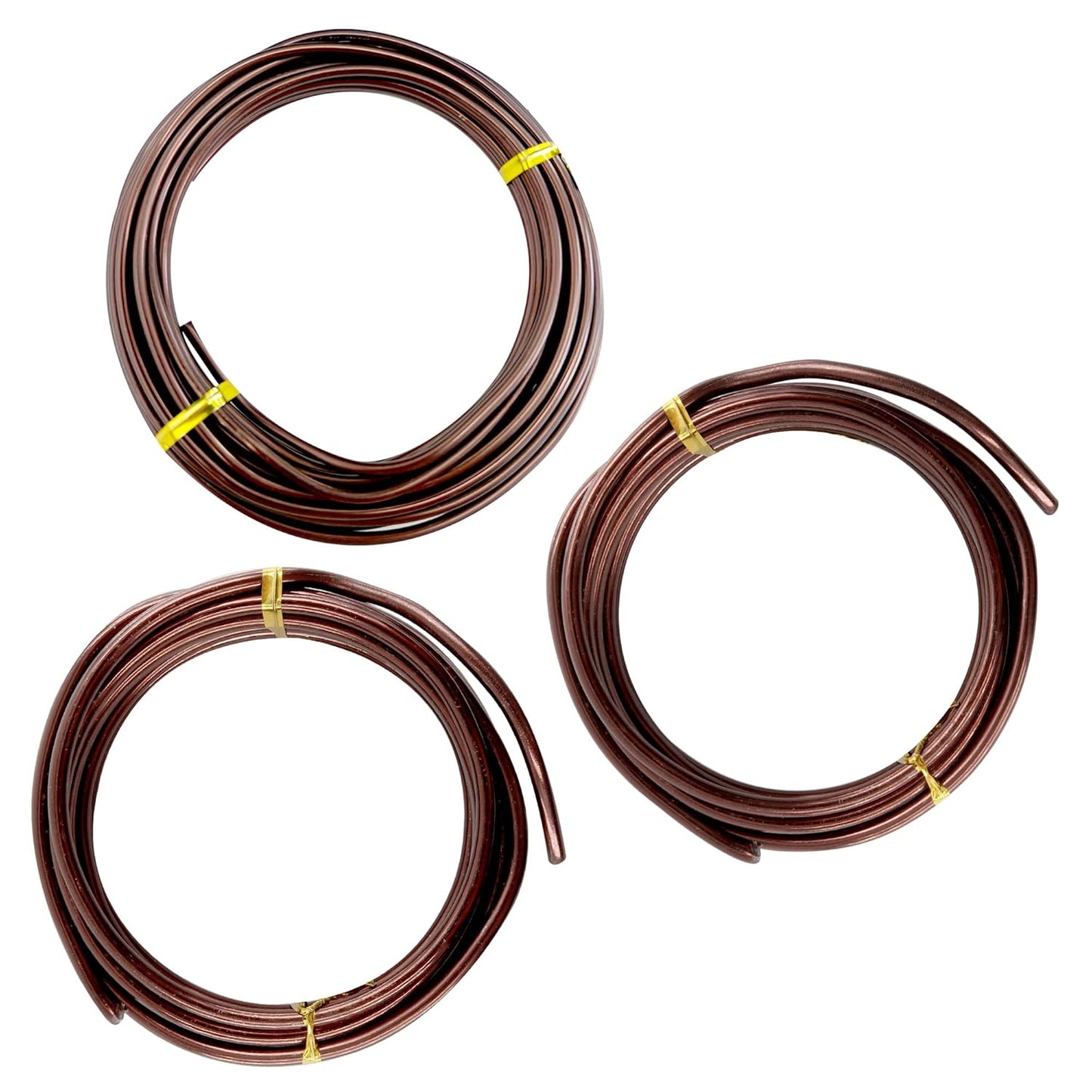 3 Rolls Bonsai Training Wire, Aluminum 2.5mm/3mm/4mm Training Wire for Holding Bonsai Branches Small Trunks, Brown