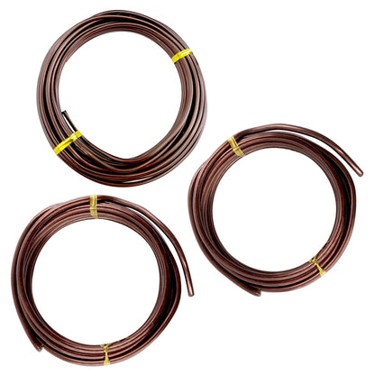 3 Rolls Bonsai Training Wire, Aluminum 2.5mm/3mm/4mm Training Wire for Holding Bonsai Branches Small Trunks, Brown