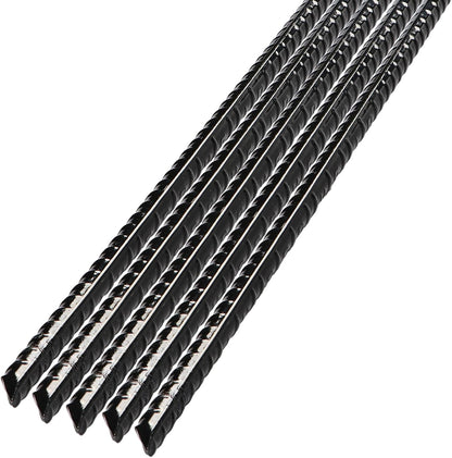 Ground Anchor Stakes, Heavy Duty Straight Rebar Stakes Forged 15inch Camping Stakes with Chisel Point End Steel Plant Support Garden Spikes for Tent Gardening Concrete Timber