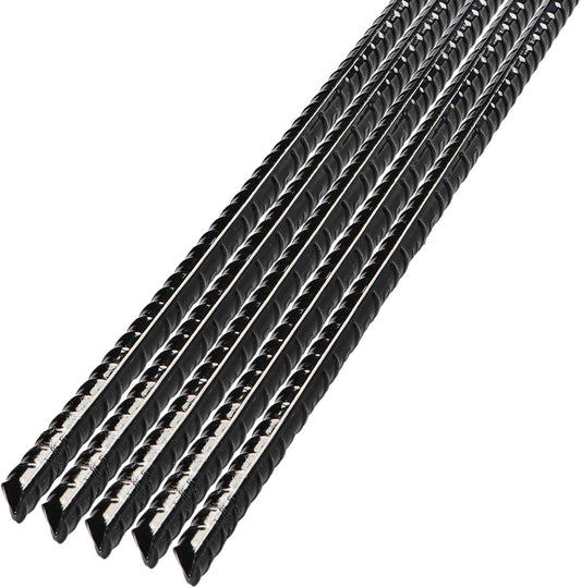 Ground Anchor Stakes, Heavy Duty Straight Rebar Stakes Forged 15inch Camping Stakes with Chisel Point End Steel Plant Support Garden Spikes for Tent Gardening Concrete Timber