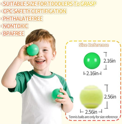 Ball Pit Balls for Kids, Plastic Refill 2.2 Inch Balls, 100 Pack, Bright Colors, Phthalate and BPA Free, Includes a Reusable Storage Bag with Zipper