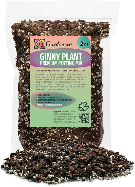 Monstera Ginny Soil Mix - Specially Formulated for Strong Root Development - 2 Quart