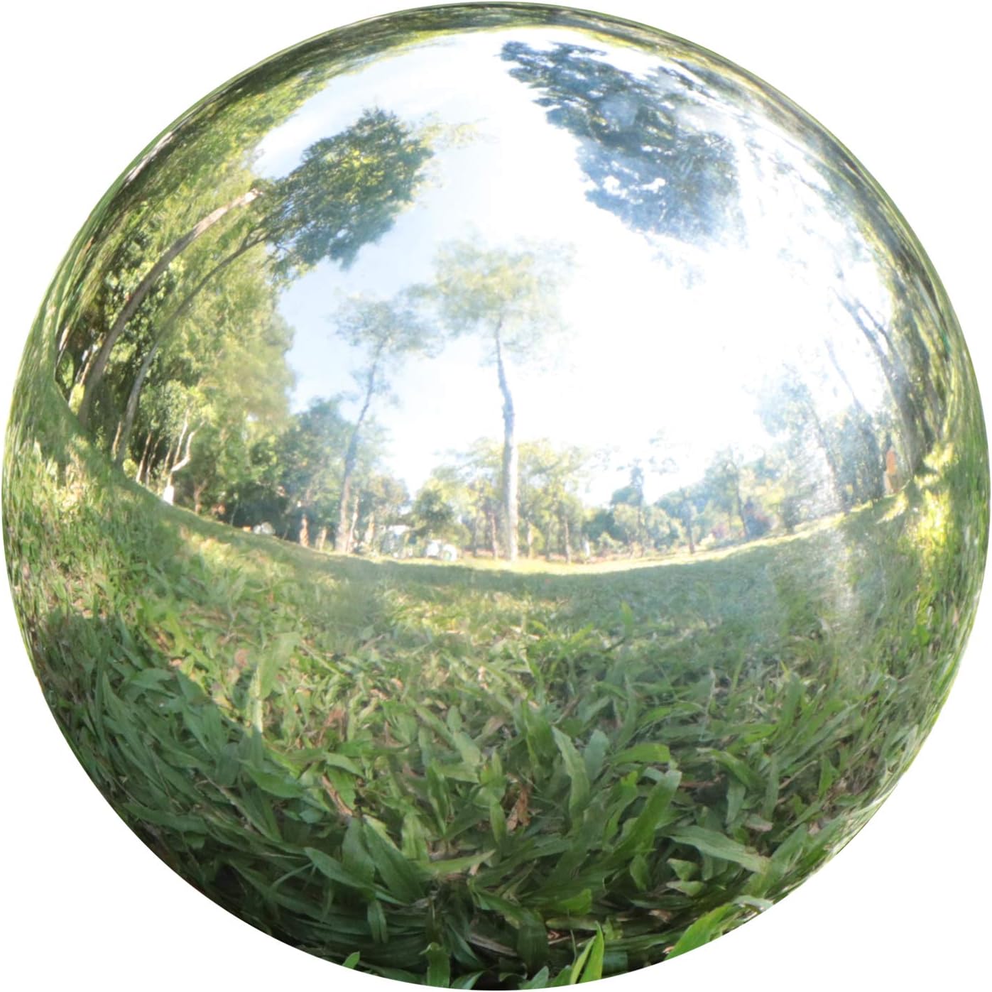 Gazing Balls for Garden, Home Outdoor Hollow Sphere Stainless Steel Gazing Globe Mirror Ball (6 Inch)