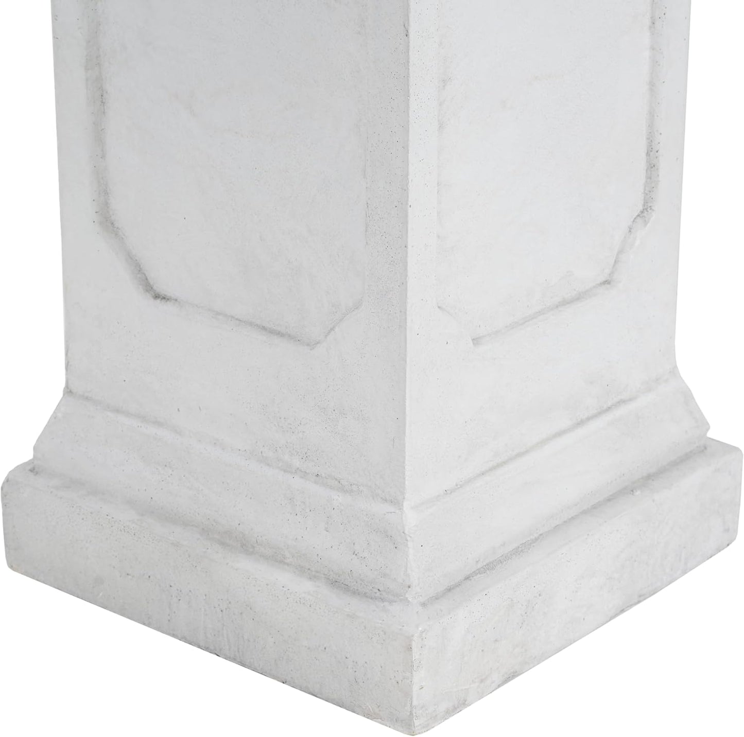 Decorative Roman Column Pedestal Column Plant Stand, Vintage European Style Classical Garden Pillar, Indoor Outdoor Decor, Pedestal Columns Plants Standing for Entryway Garden Yard Home (Antique White/19.25''H)