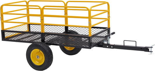 Jocisland Heavy Duty Garden Utility Trailer, 1500 Lbs 20 Cu.Ft ATV UTV Trailer Tow Behind Dump Cart